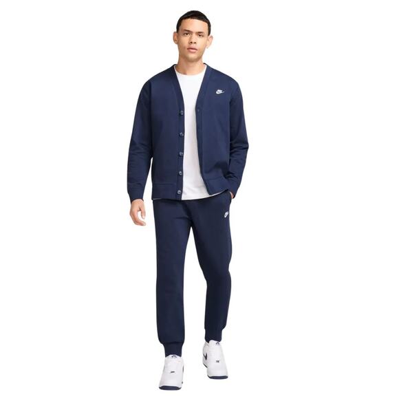 Nike Sportswear Club Mens L Knit Tapered Joggers Obsidian White FQ4330 451 NEW - Picture 3 of 5